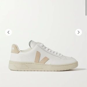 Veja V-12 Leather Sneakers \\ White // Beige •• NEW in Box